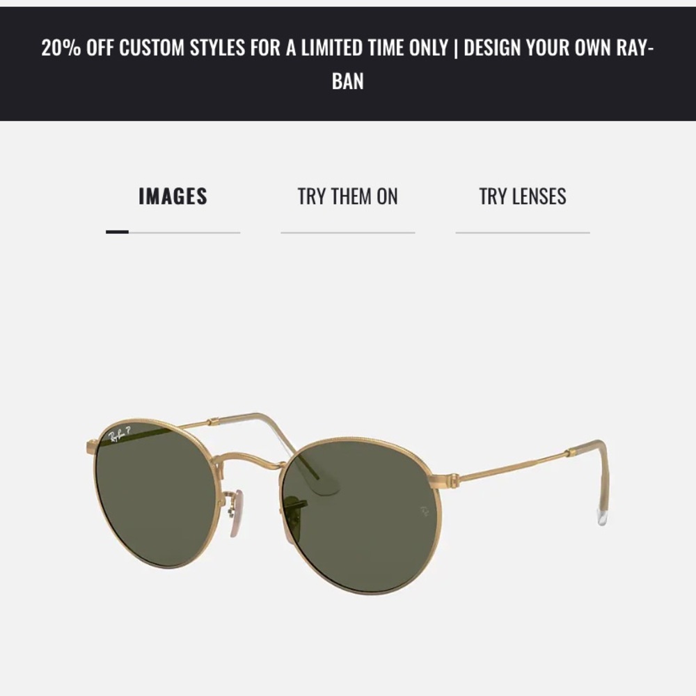 Rayban Round Metal Sunglasses
